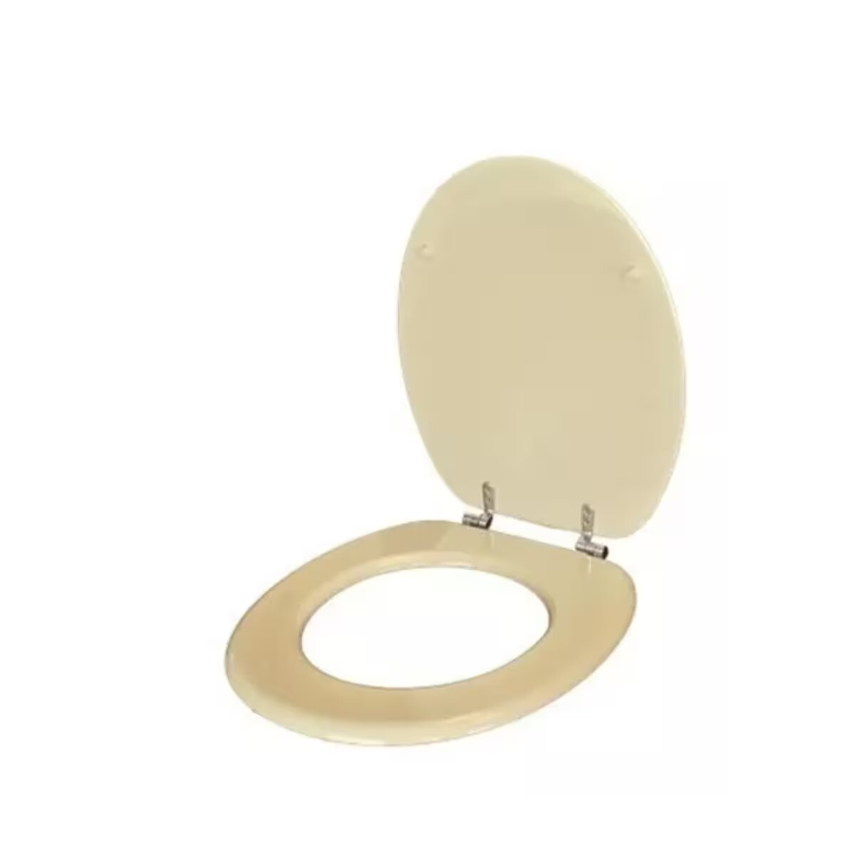 Tapa Inodoro Beige En Mdf Con Herraje Metálico 