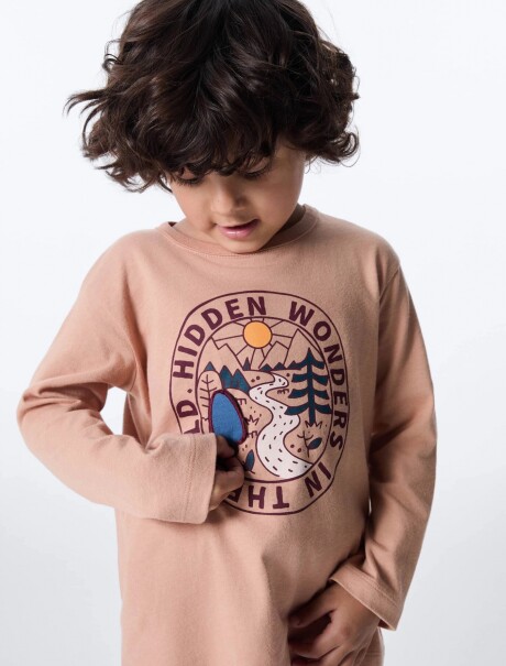 BUZO INFANTIL CON ESTAMPA T-SHIRT ML MASC