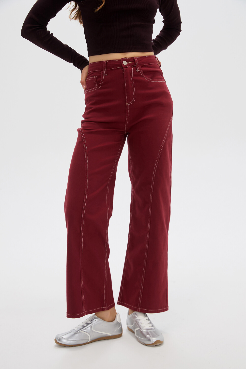 Pantalon Eleme Bordeaux