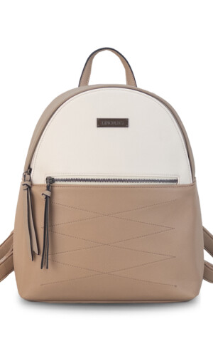 MOCHILA DOHA MANTECA AVELLANA Y TOPO