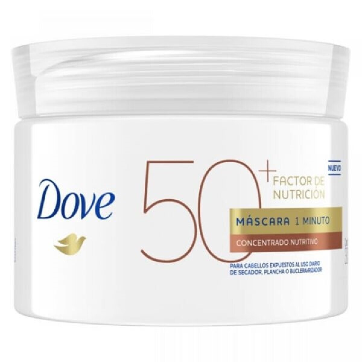 Dove Máscara de Tratamiento 1 Minuto Factor Nutrición 50+ 300gr – Hidratación Profunda Rápida