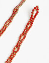 Aros Colgantes Largos Strass Aros Largos Strass - Rojo Medio