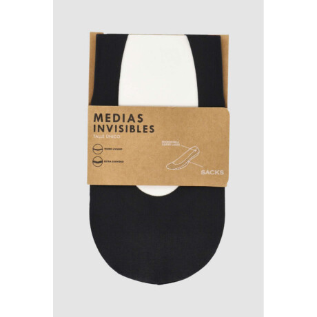 Medias invisibles de microfibra y planta de algodón Negro