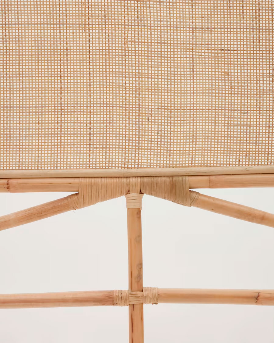 Cabecero redondo Quiterie de ratán para cama de 150/160 cm