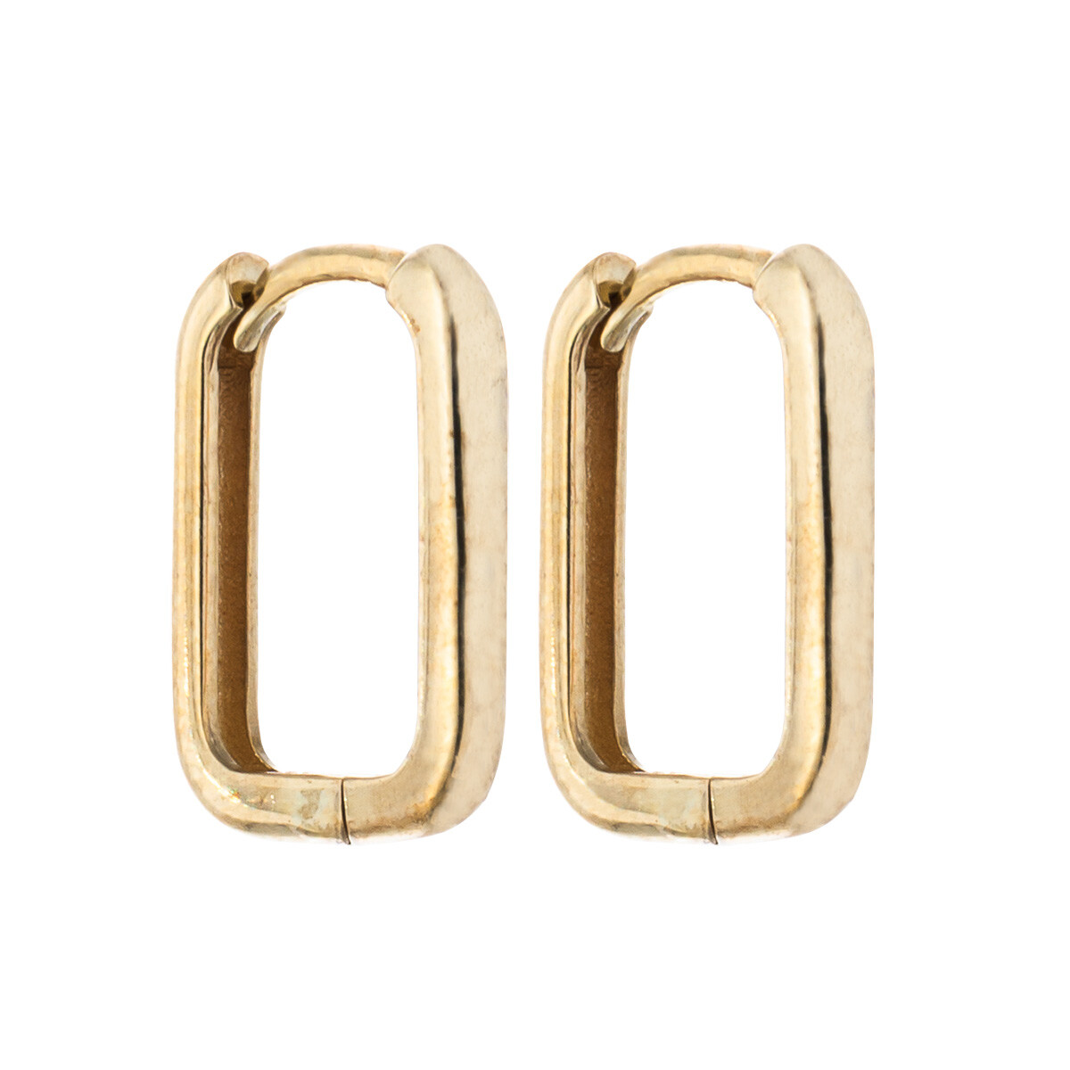 Aros de oro 9 ktes CUADRADOS 