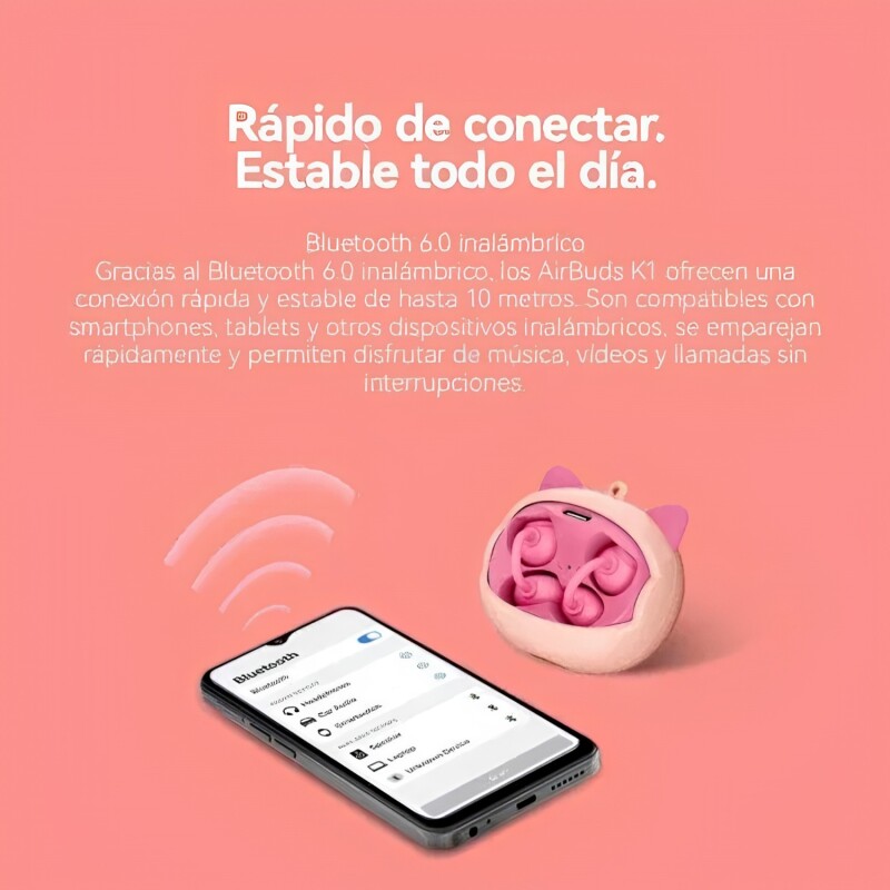 Auriculares Inalámbricos Blackview AirbudsK1 Bt Niño Rosa