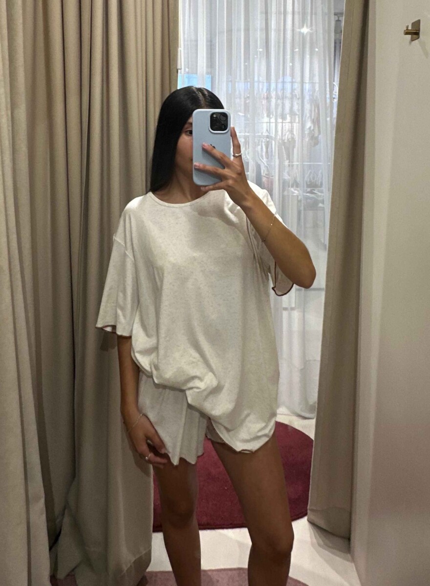 Pijama Dada Viscosa Lino - Beige 