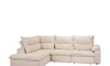 Sillón 5 Cuerpos con Chaise Retráctil y Reclinable - Cesky Beige Derecho
