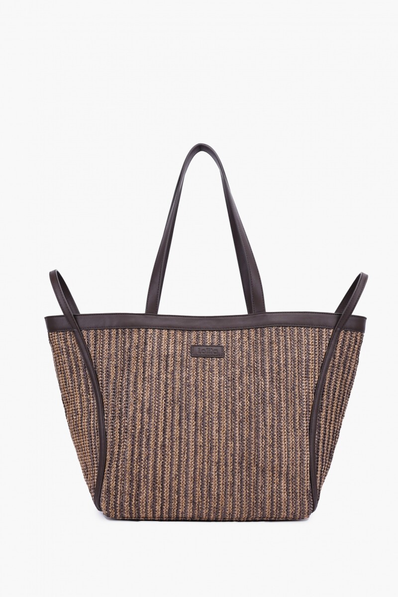 Bolso rafia - chocolate 