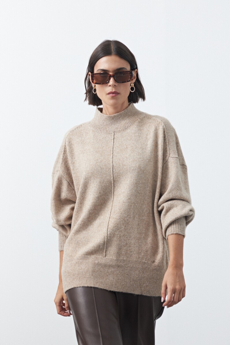 POLERA ISLAND Beige Melange