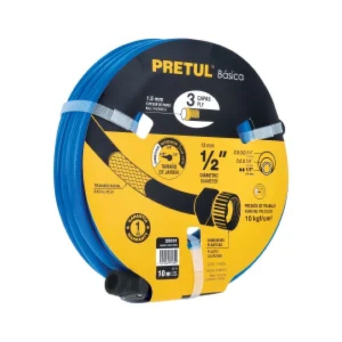 KIT MANGUERA 1/2" 10 MT + ADAPTADOR - PRETUL 