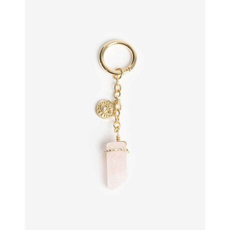 Llavero Y Bag Charm Con Piedra Natural Combinacion Bicolor