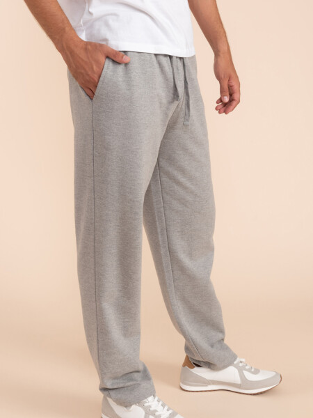 Pantalón deportivo recto Gris melange claro