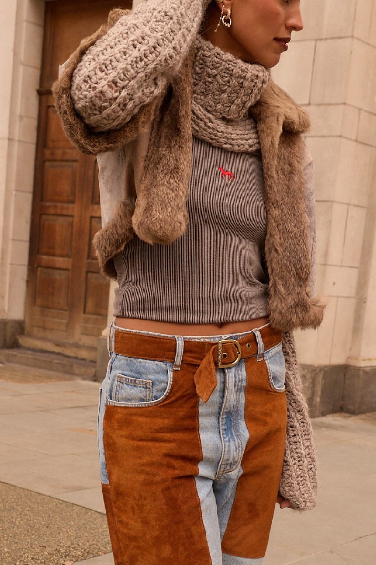 Horsy T Shirt Gris / Negro