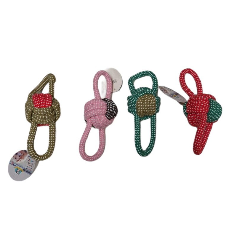 Juguete cuerda nudo con 2 agarres Juguete cuerda nudo con 2 agarres