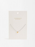 Collar Bicolor Con Estrella - Plata De Ley 925 bicolor