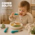 Set X3 Cubiertos Infantiles Marcus & Marcus Agarre Fácil Verde