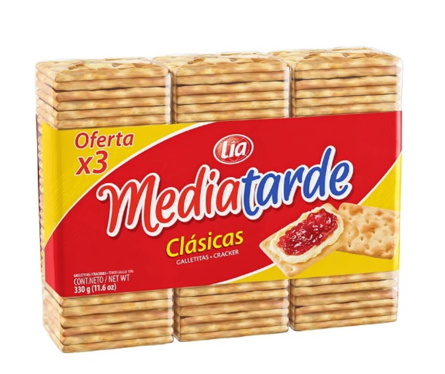 GALLETA CRACKER MEDIA TARDE PACK X3U 315G 