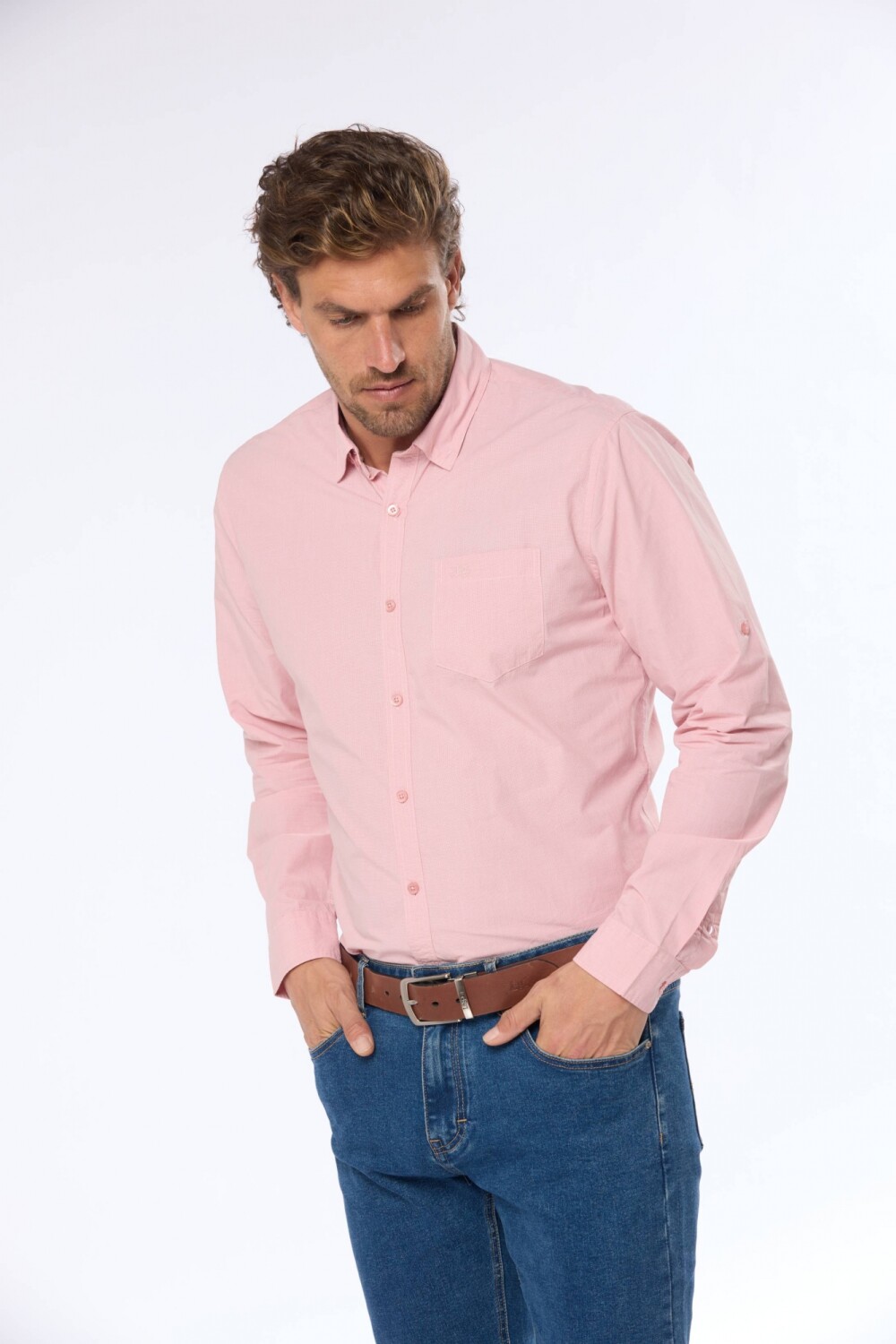 CAMISA A CUADROS Rosa
