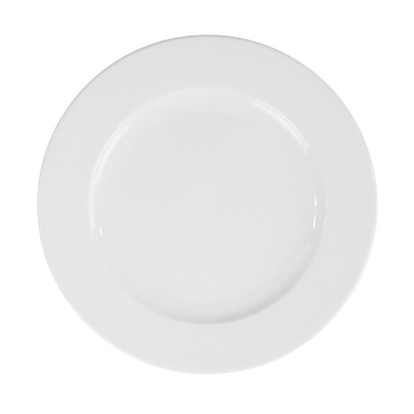Plato llano de ceramica blanca Plato llano de ceramica blanca
