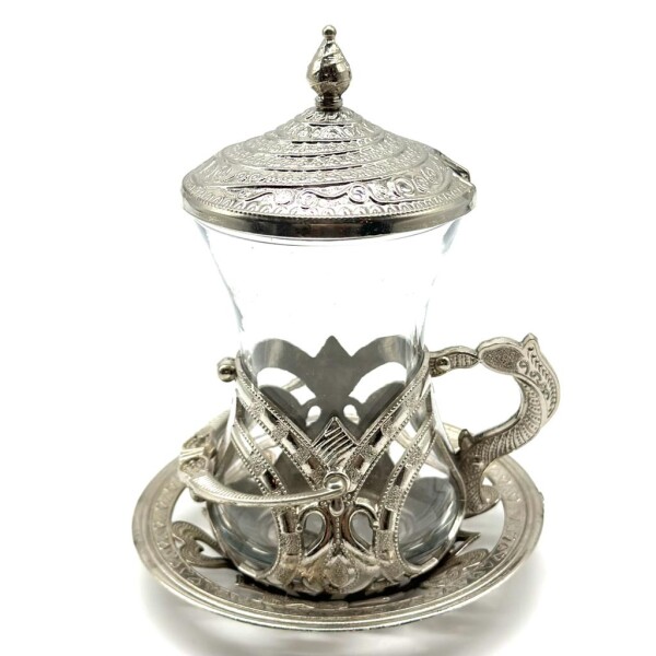 Taza de metal x 1 Plateado