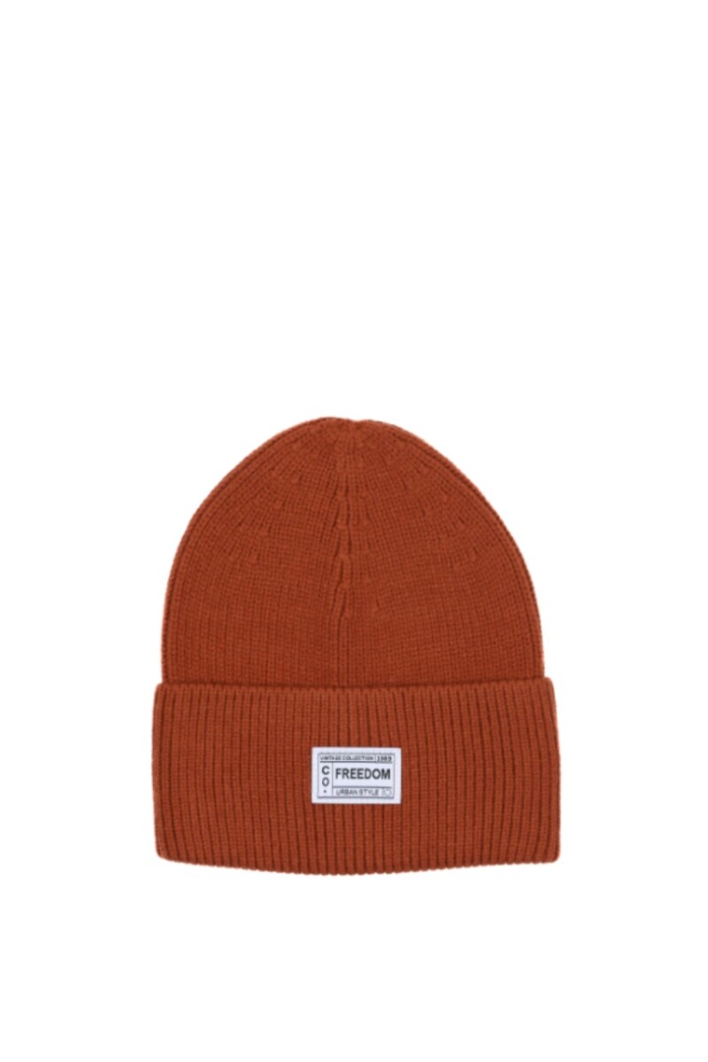 Gorro tejido invierno Naranja