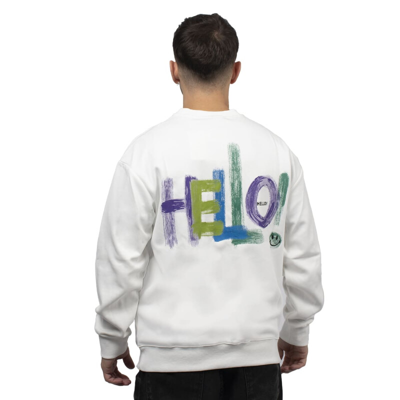 BUZOS ACTIVE HODDIE CON ESTAMPA Unisex - XC02 Blanco