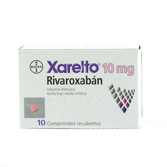 XARELTO 10 MG. CJ X 10 COMP. única