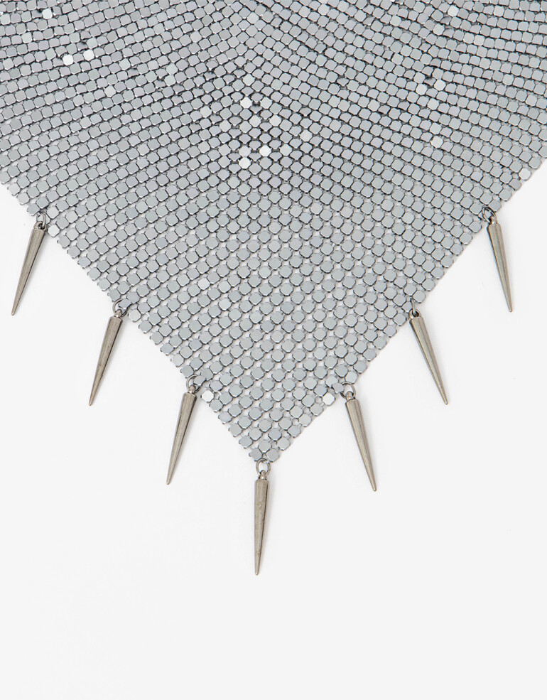 Pañuelos Raso Pañuelo De Malla Metálica - Plateado Antique Silver
