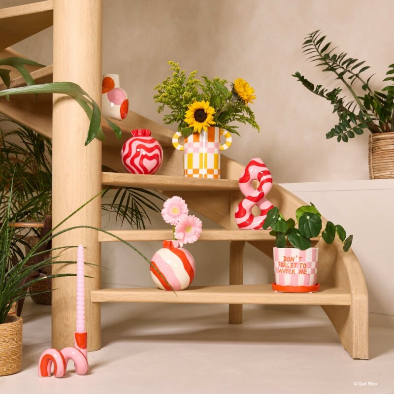 Florero de ceramica Rosita Que Rico - Bolas Bailando Florero De Ceramica Rosita Que Rico - Bolas Bailando