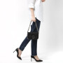 Bolso de hombro mini con herrajes Negro