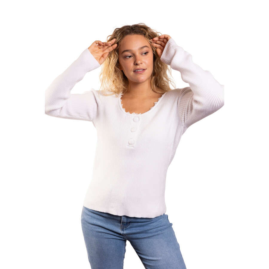 CHERRY SWEATER WHITE