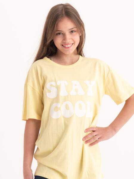 Camiseta manga corta Cool amarilla