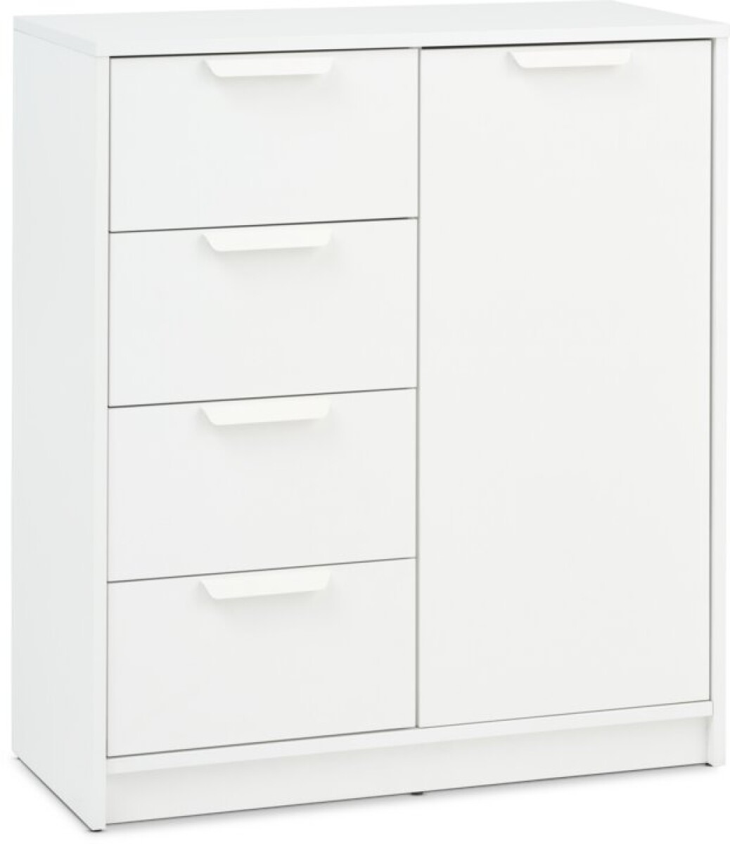 Cómoda JENSLEV 4 cajones 1 puerta blanco 