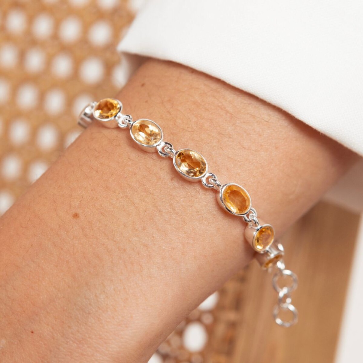 Pulsera Guadalupe Citrino - Plata 925 