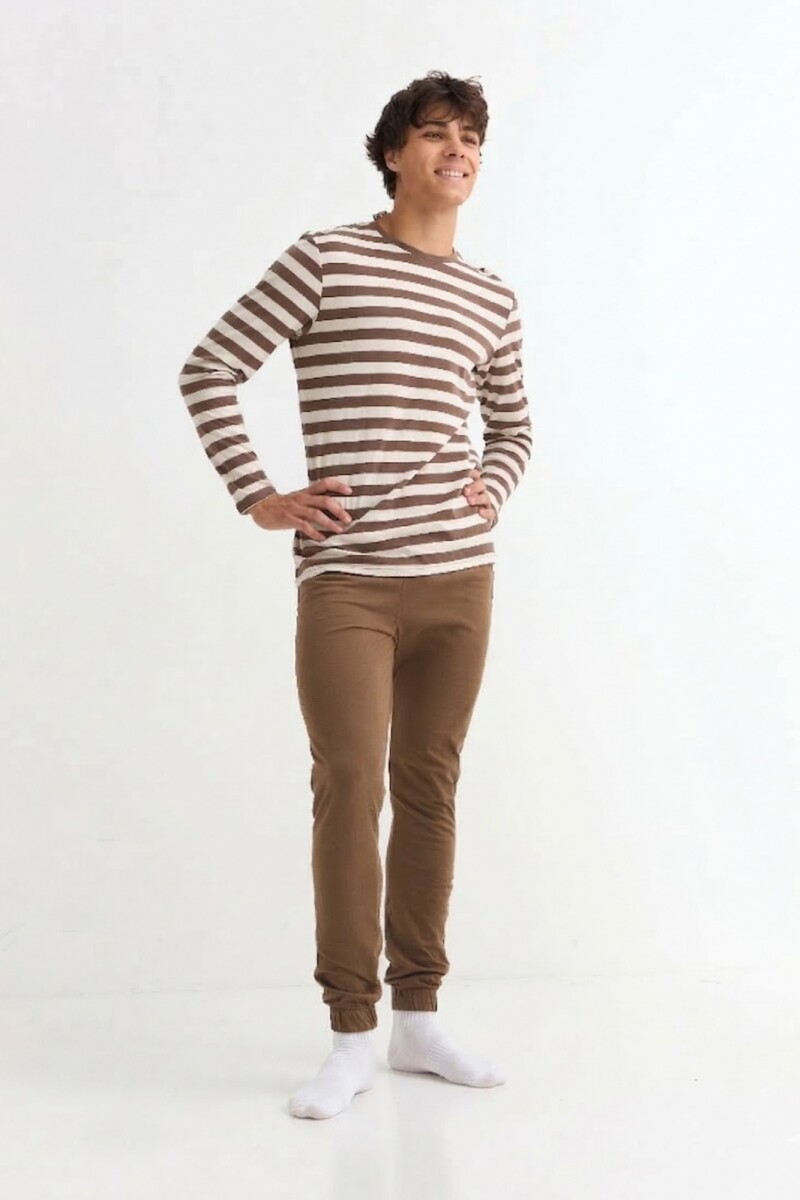 Pijama a rayas KHAKI