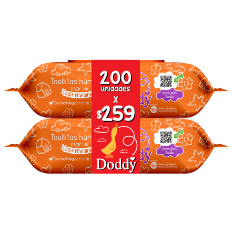 Super oferta x200 Toallas Húmedas Doddy Con vitamina A