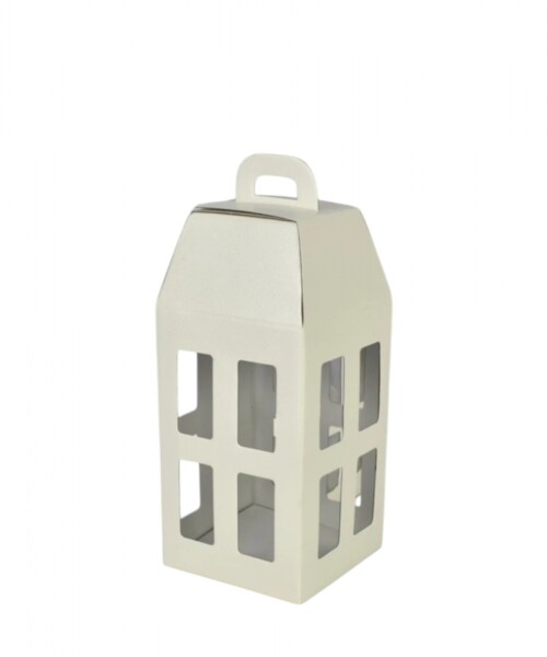 Caja linterna 18x18x39,5 cm. - PELLE BIANCO Caja linterna 18x18x39,5 cm. - PELLE BIANCO