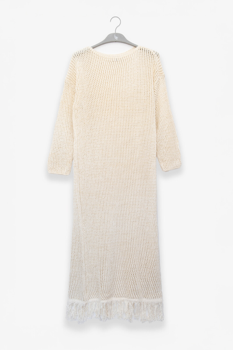 FRINGES DRESS Cream
