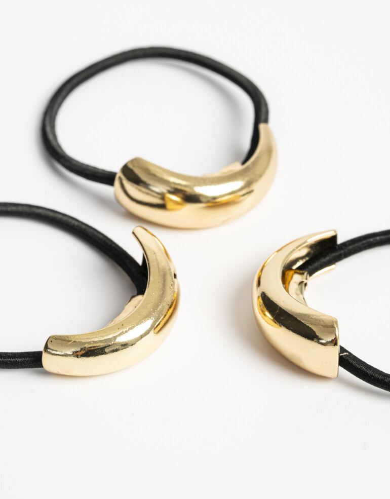 Gomitas Elásticas Sets Metal Accesorios Pelo Set - Dorado