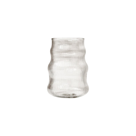 Vaso de vidrio ondeado y facetado - 500ml Sc