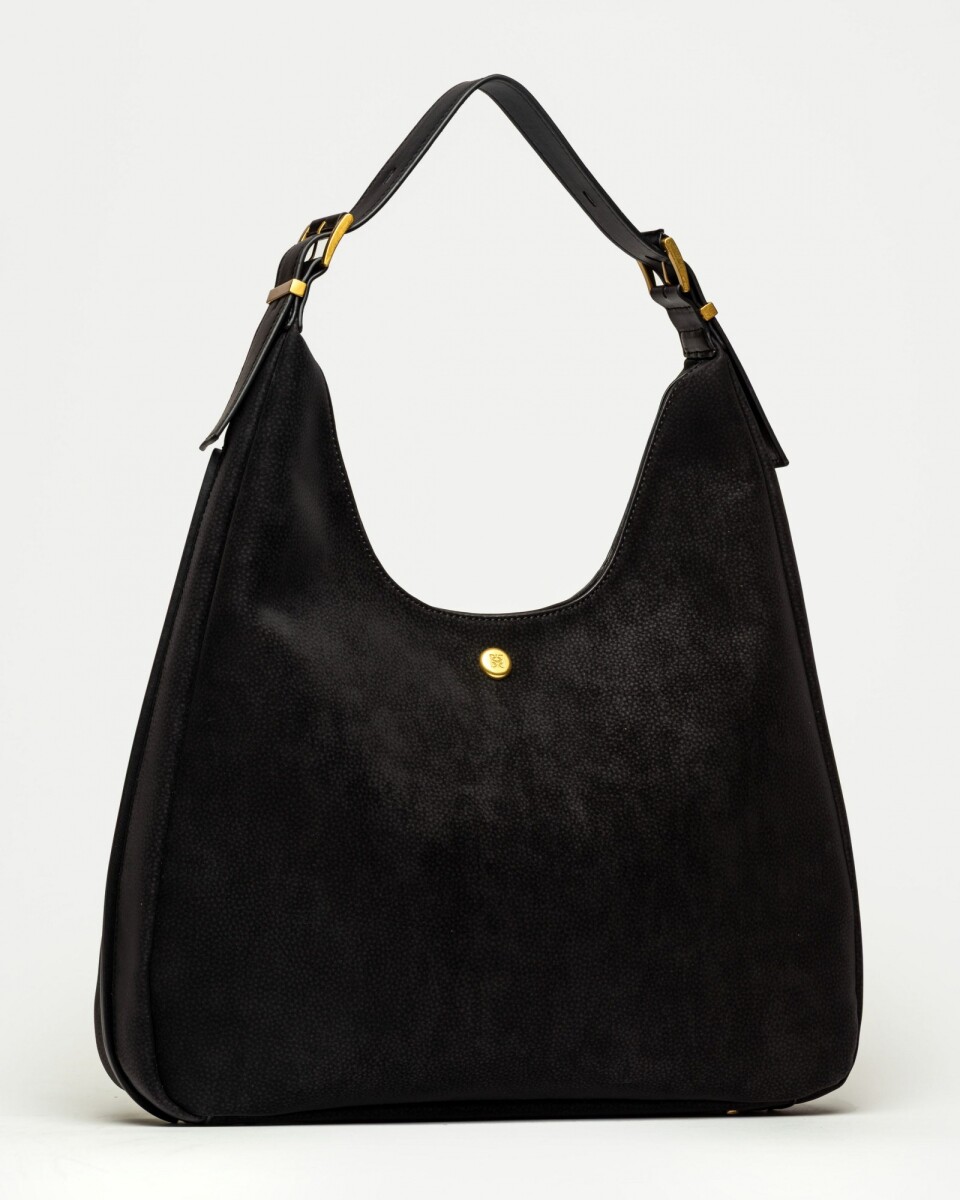 Bolso Raw en efecto gamuza - Negro 