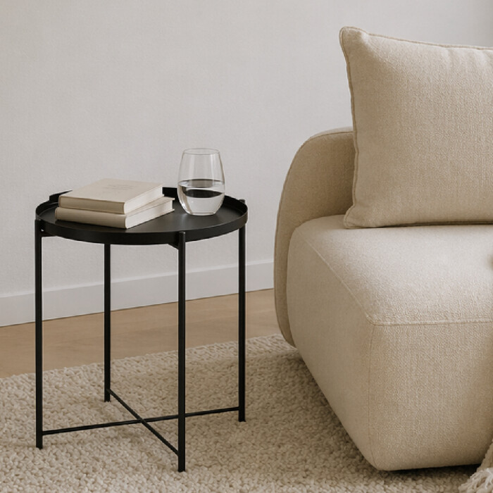 Mesa Baja Tray - Bandeja Extraible - Chica Negro