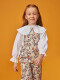 Blusa Cuello Petalos Blanco Optico