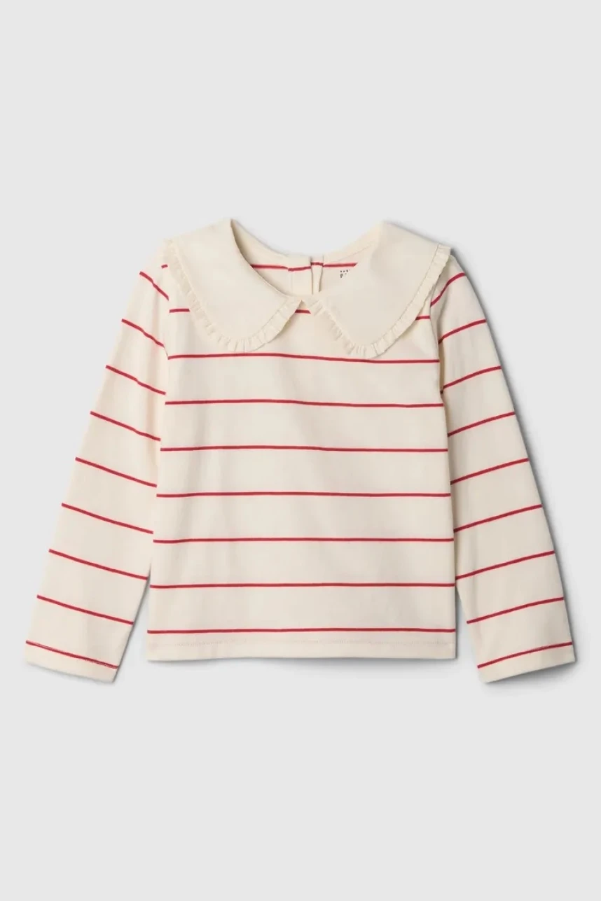 Remera Con Cuellito Toddler Niña Pure Red Stripe