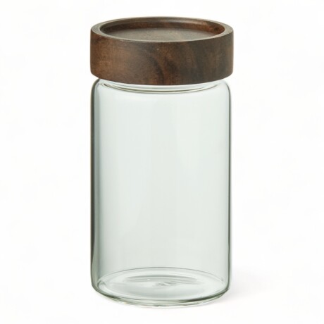 Recipiente Borosilicato Tapa Madera 580 Ml Sin Color