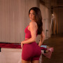 Short Seamless Scrunch Short 4 Mujer Lush Berry
