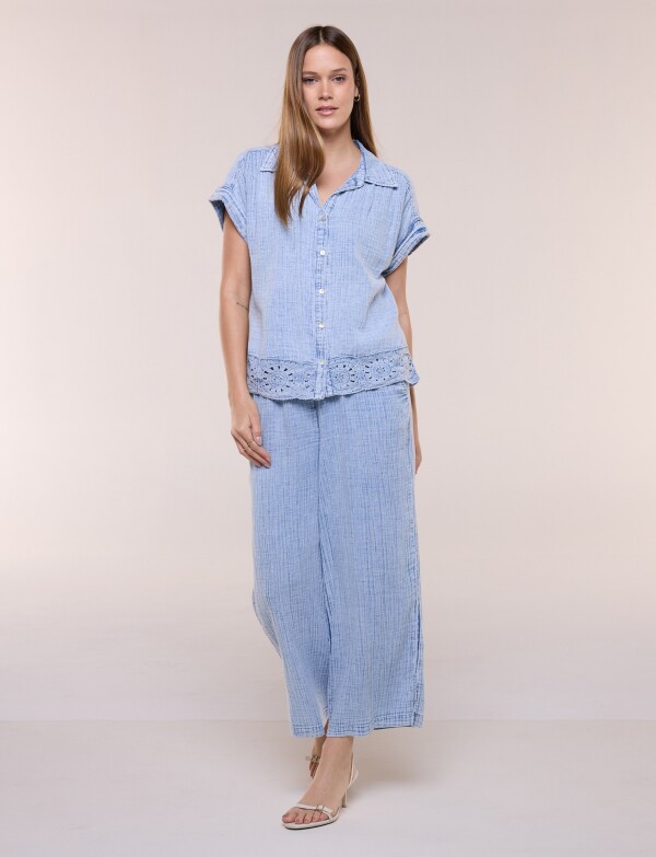 Pantalon Textura Denim JEAN CLARO