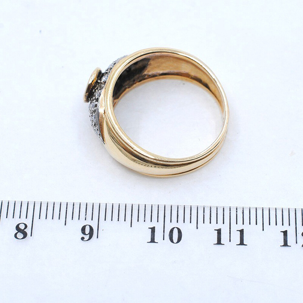 Anillo En Oro 18K, Brillantes Y Esmeralda Anillo En Oro 18K, Brillantes Y Esmeralda