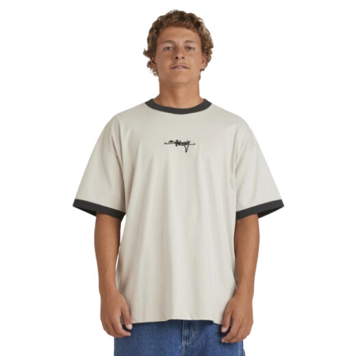 Remera MC Billabong Script Ringer - Beige Remera MC Billabong Script Ringer - Beige